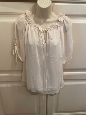 Milly cream silk blouse sz 4